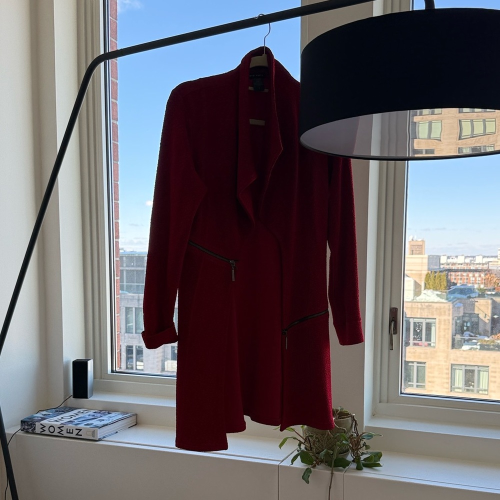 Eva Varro Red Pebble Knit Coat